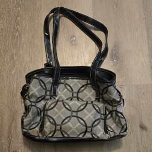 Stylish Black and Gray Women's Handbag